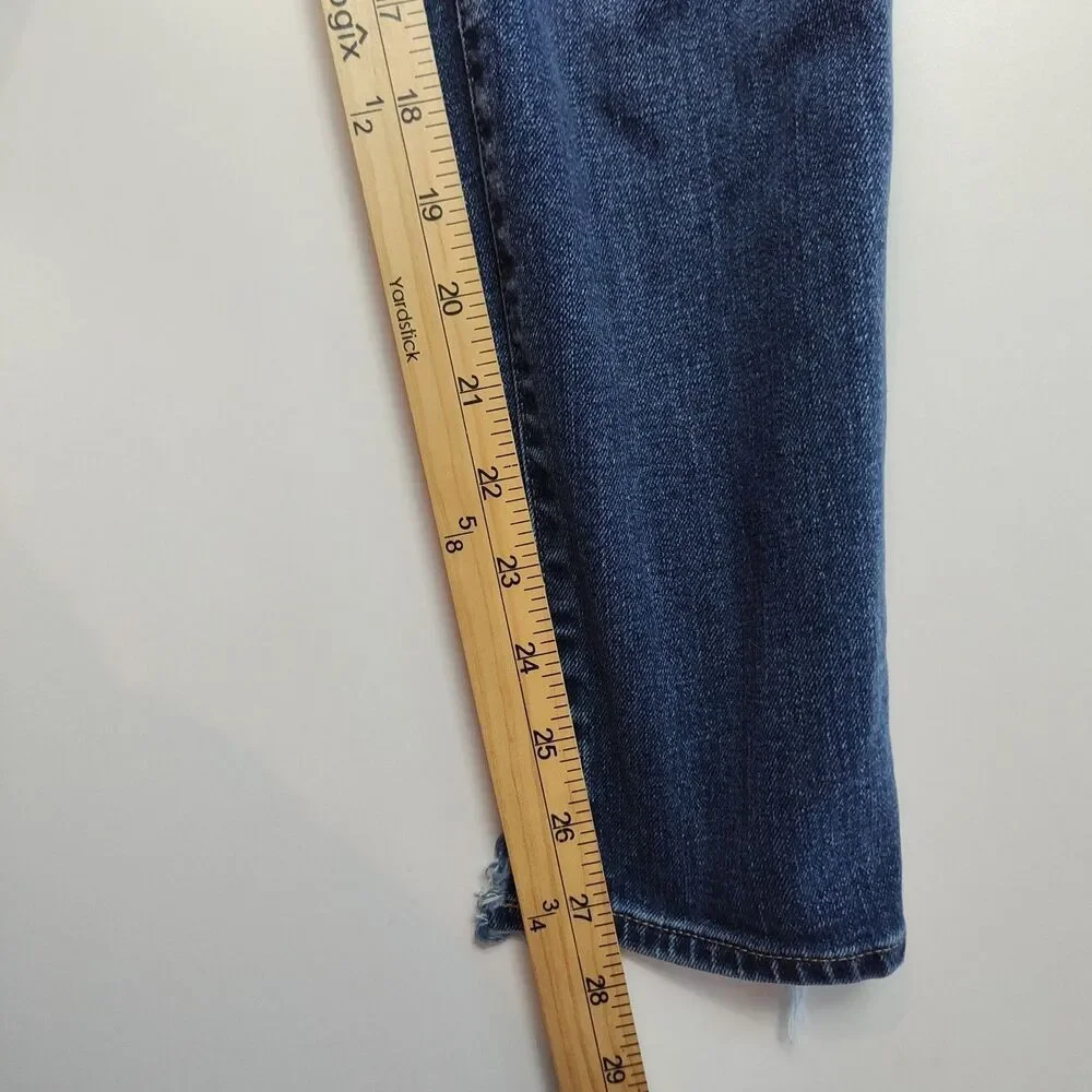Lucky Brand Stella Skinny Cropped Women's Jeans, Size 2‎ / 26, Distressed, Blue